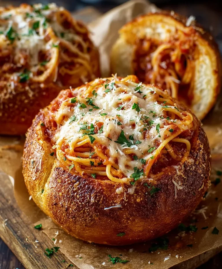 Spaghetti Garlic Bread Bowls – Irresistible Comfort Food