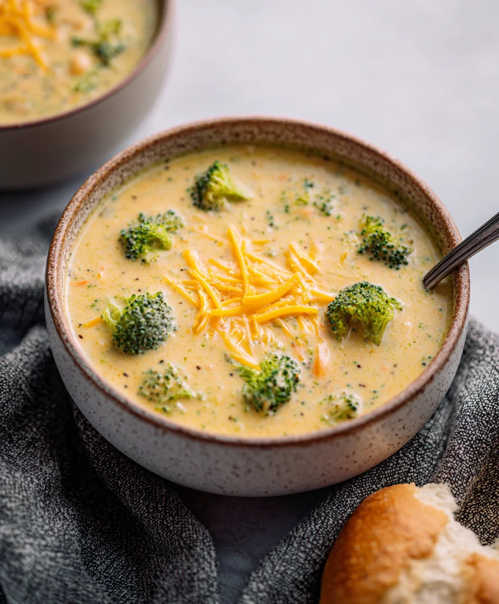 Creamy Cheddar Broccoli Soup - Easy Comfort Food