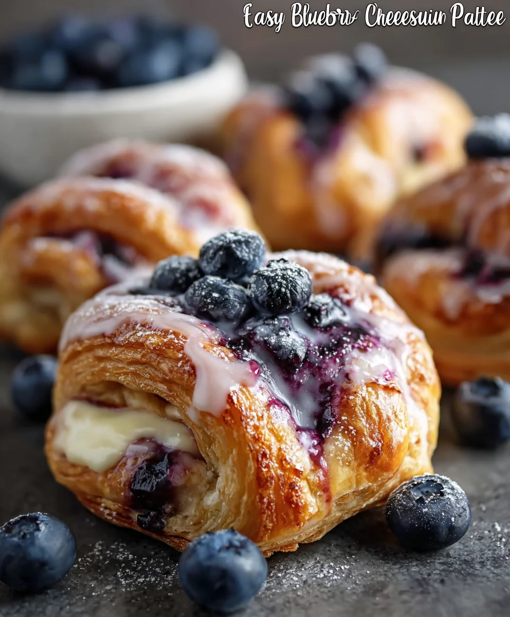 Blueberry Cream Cheese Puff Pastry Recipe-Easy & Delicious