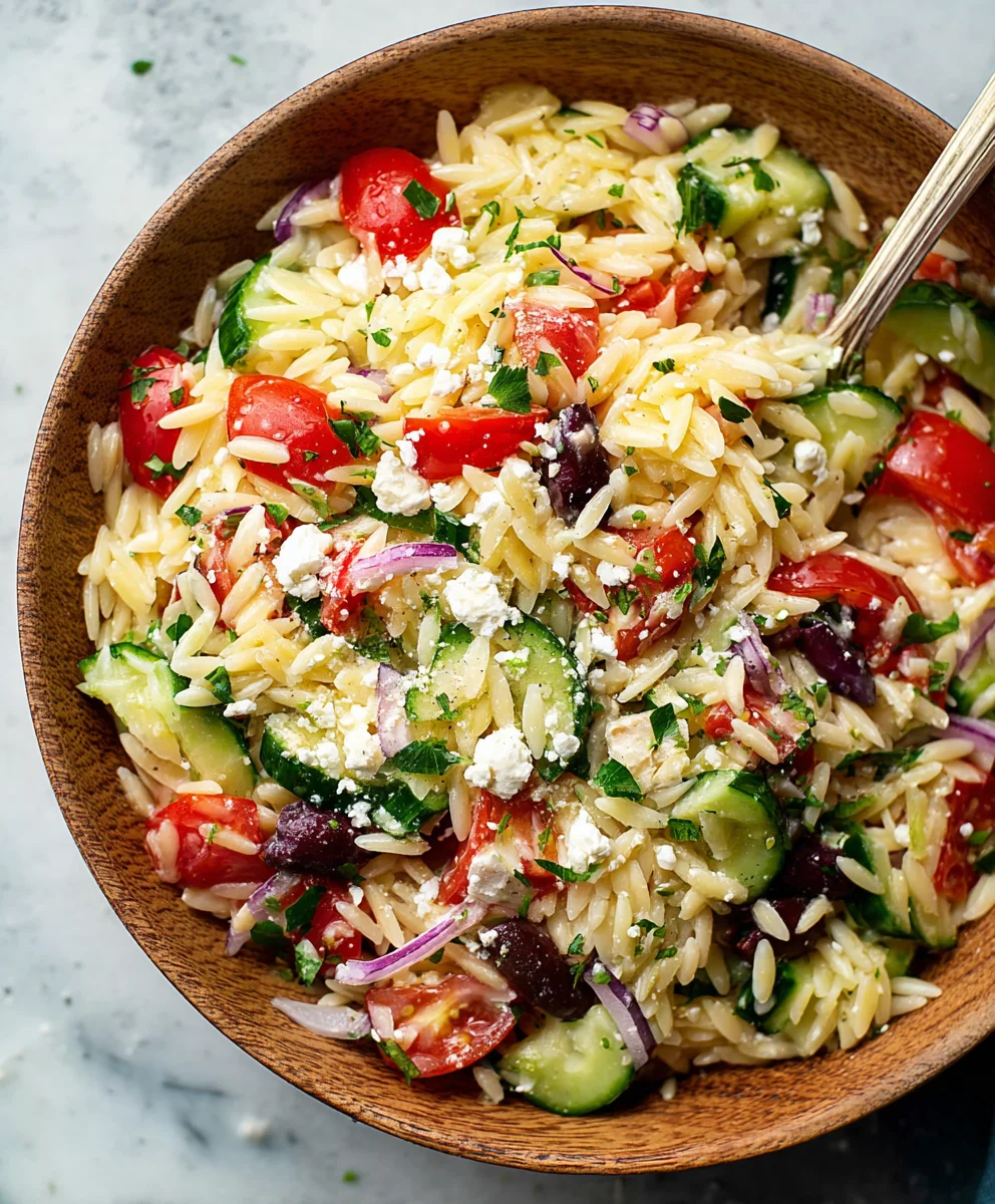 Mediterranean Orzo Salad Recipe- Easy & Delicious