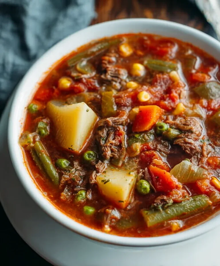 Mom’s Old-Fashioned Vegetable Beef Soup Recipe