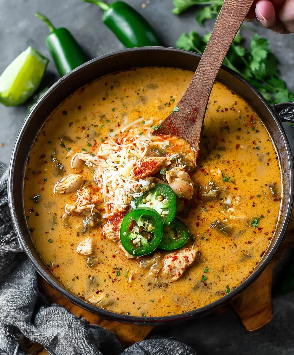 Spicy Cajun White Chicken Chili-Easy Recipe