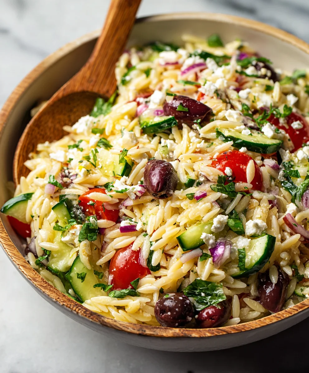 Mediterranean Orzo Salad Recipe- Easy & Delicious