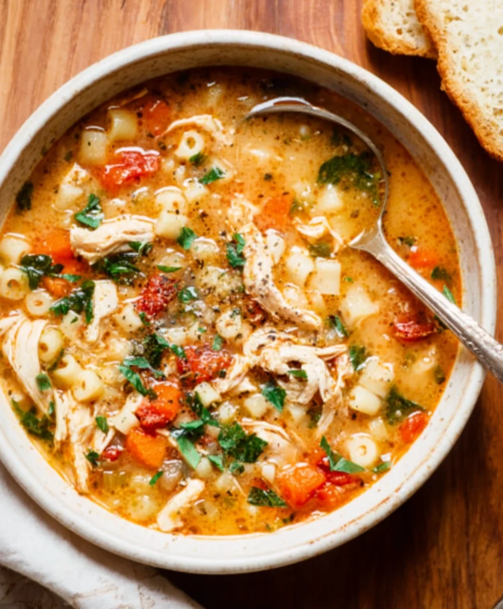 Sicilian Chicken Soup - Hearty Flavorful Comfort Dish
