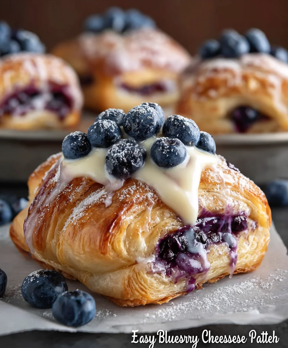 Blueberry Cream Cheese Puff Pastry Recipe-Easy & Delicious