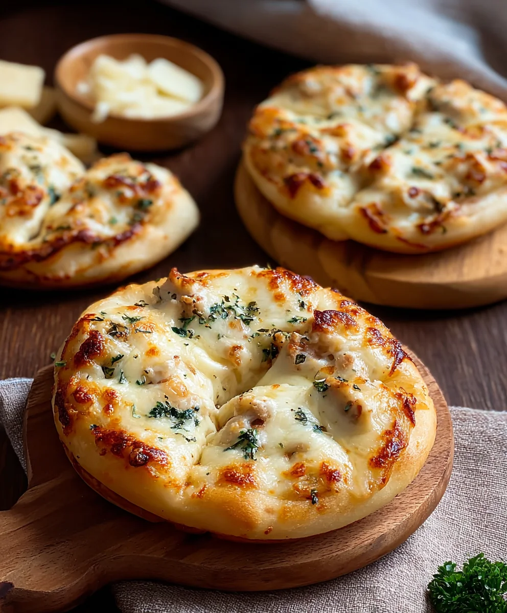 Mini Stuffed Alfredo Pizza Bites-Easy & Delicious