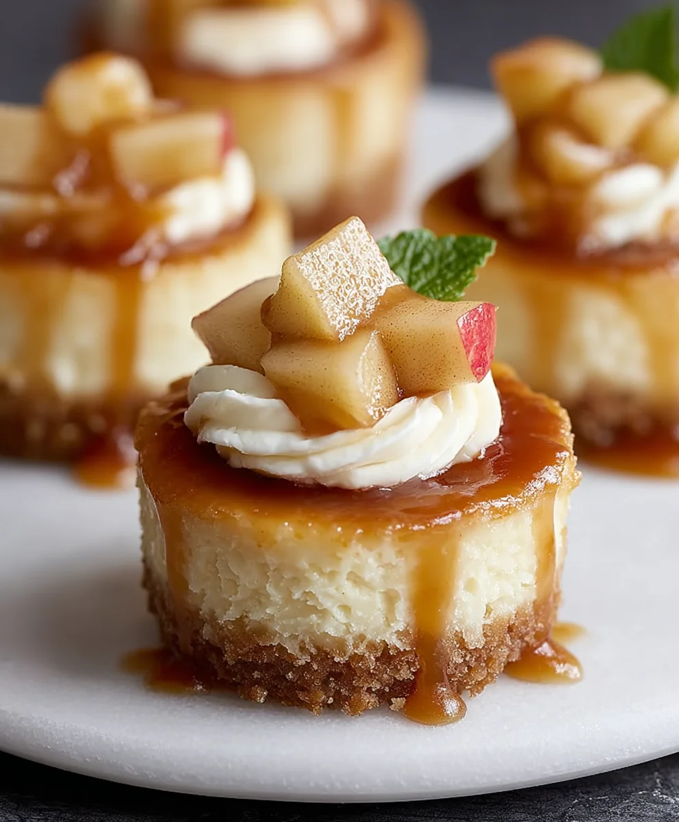 Easy Apple Mini Cheesecakes - Delicious Bites