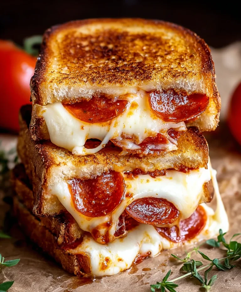 Beef Beef Pepperoni Pizza Grilled Cheese Sandwich