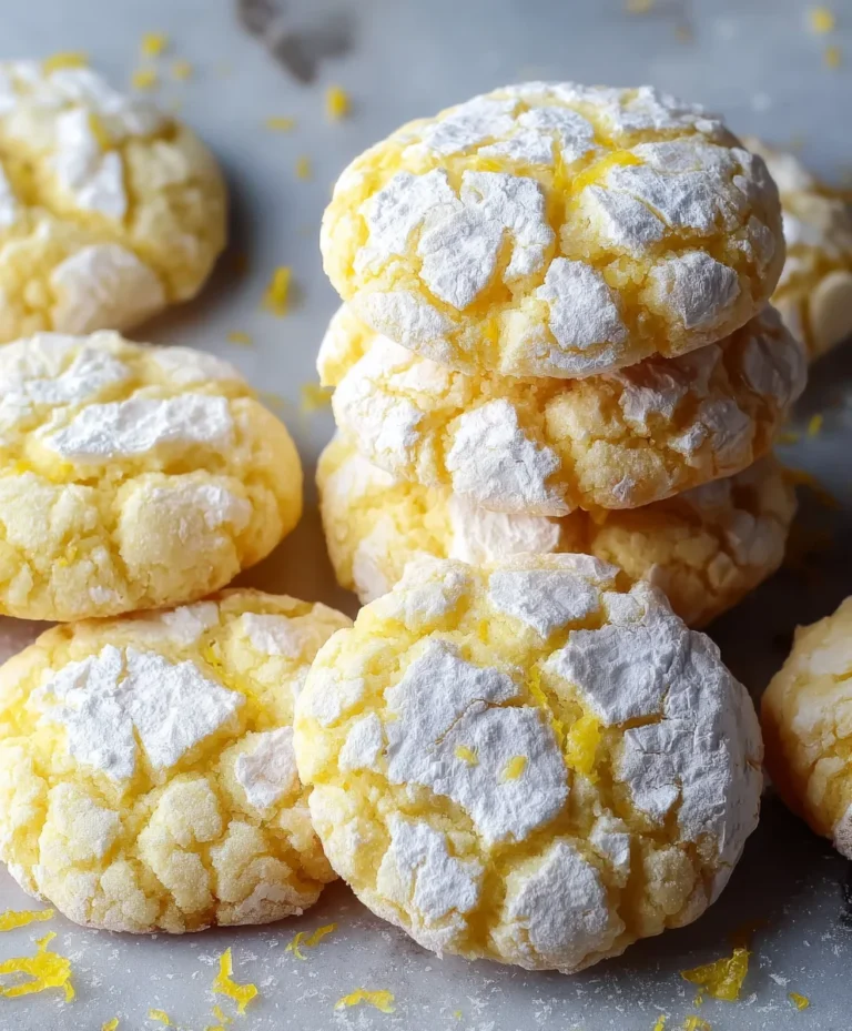 Lemon Crinkle Cookies- Zesty- Chewy- Perfect Treat