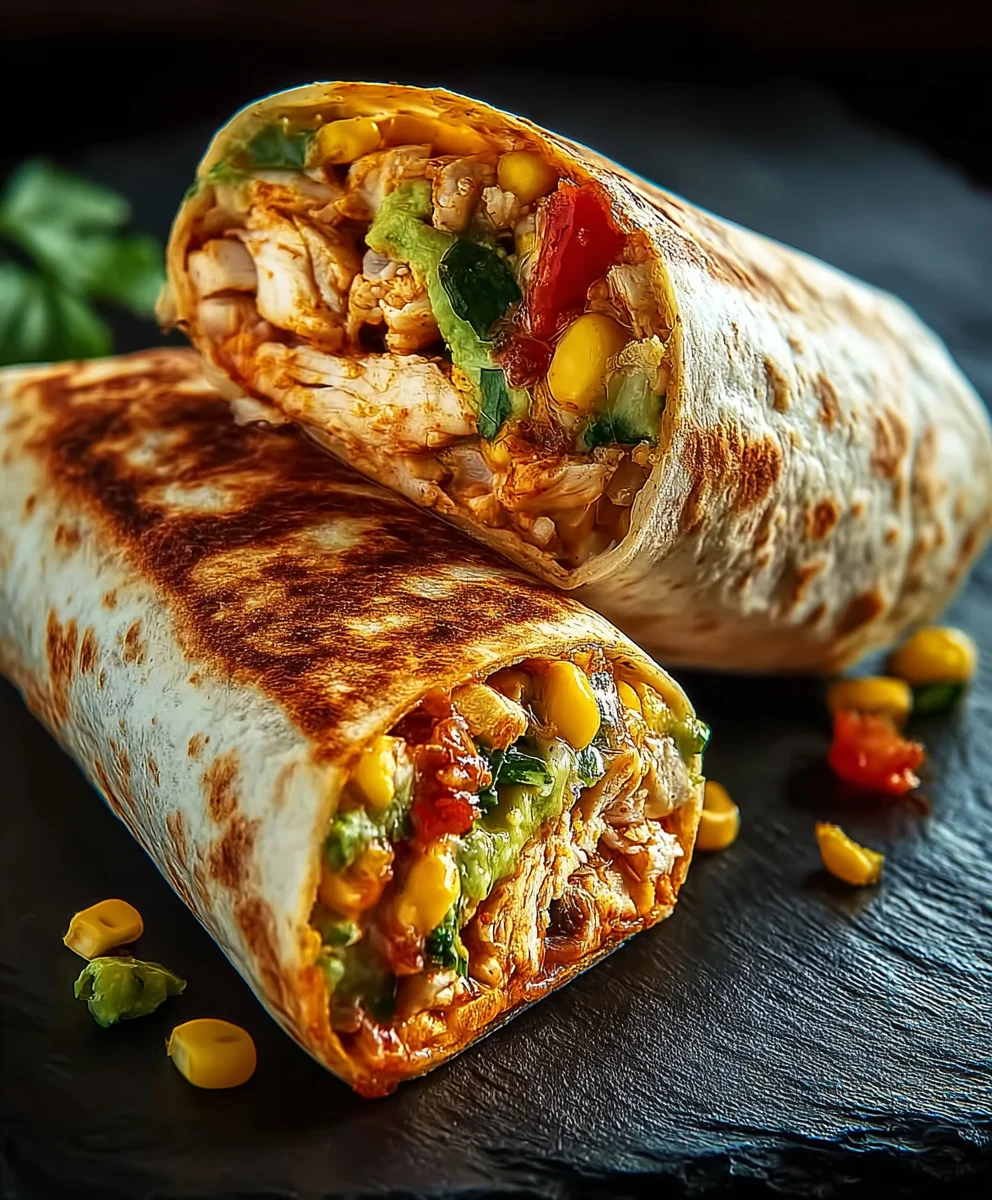 Crunchy Southwestern Chicken Wrap Recipe - Easy & Delicious
