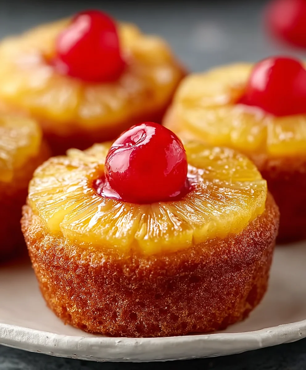 Easy Pineapple Upside Down Cupcakes - Quick Dessert