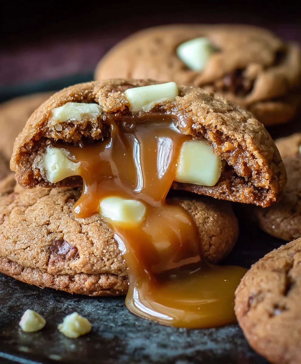 Caramel Gin Extract Extract Cookies White Chocolate Delight