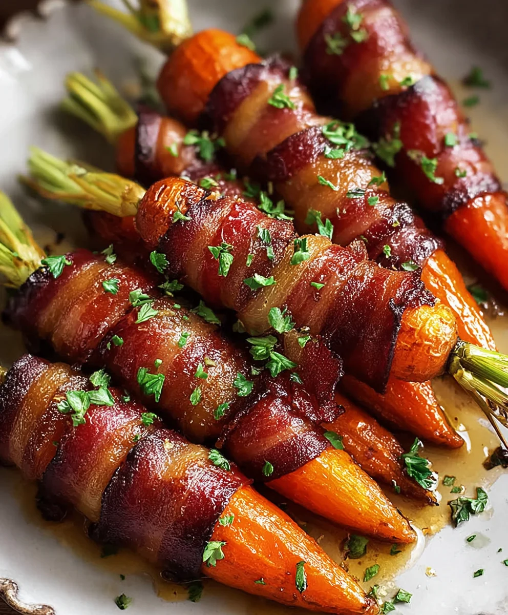 Beef Bacon-Wrapped Beef Carrots - Savory & Delicious
