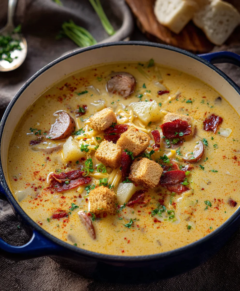 Spicy Cajun Potato Soup-Hearty & Flavorful