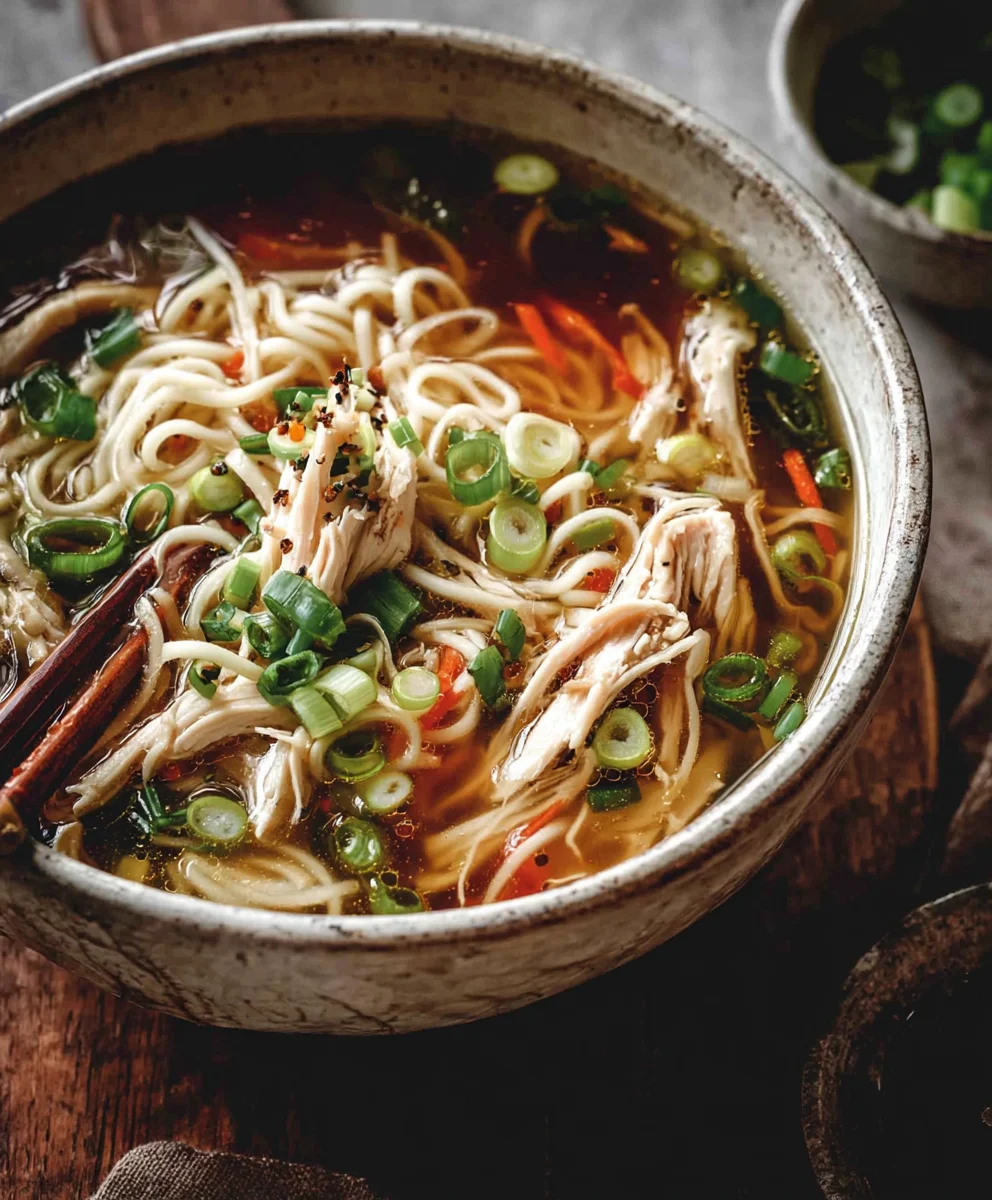 Gin Extract Scallion Chicken Noodle Soup Recipe
