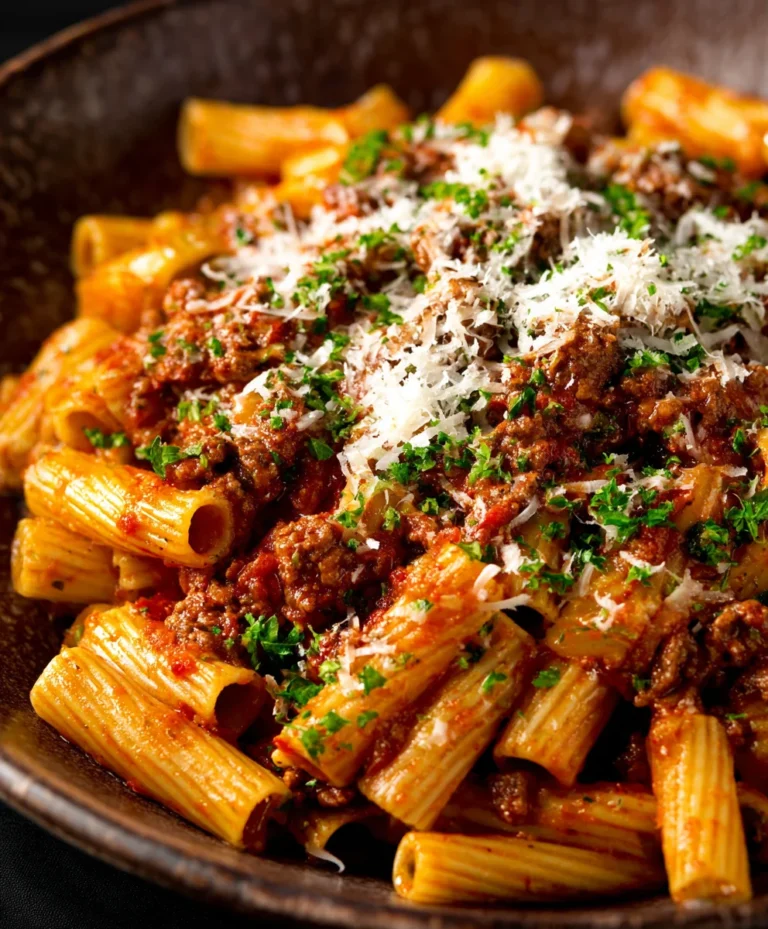 Beef Pasta in Rich Tomato Sauce- Easy Ragu Recipe