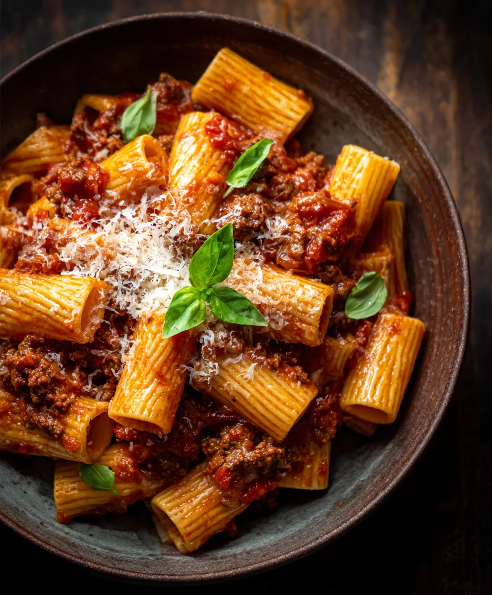 Beef Pasta in Rich Tomato Sauce- Easy Ragu Recipe