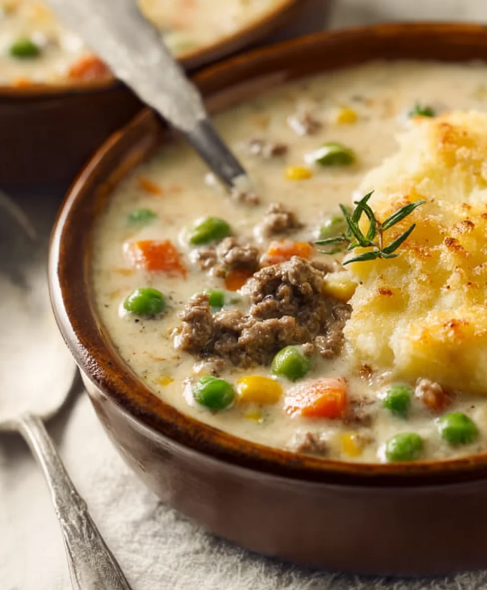Hearty Beef Shepherd's Pie Soup Recipe - Easy Comfort Food