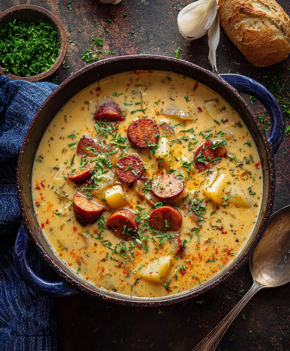 Spicy Cajun Potato Soup-Hearty & Flavorful