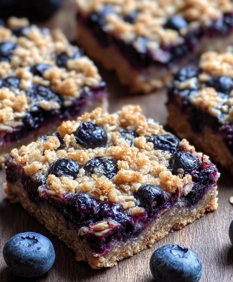 Healthy Blueberry Oatmeal Crum extractble Bars-Easy Breakfast