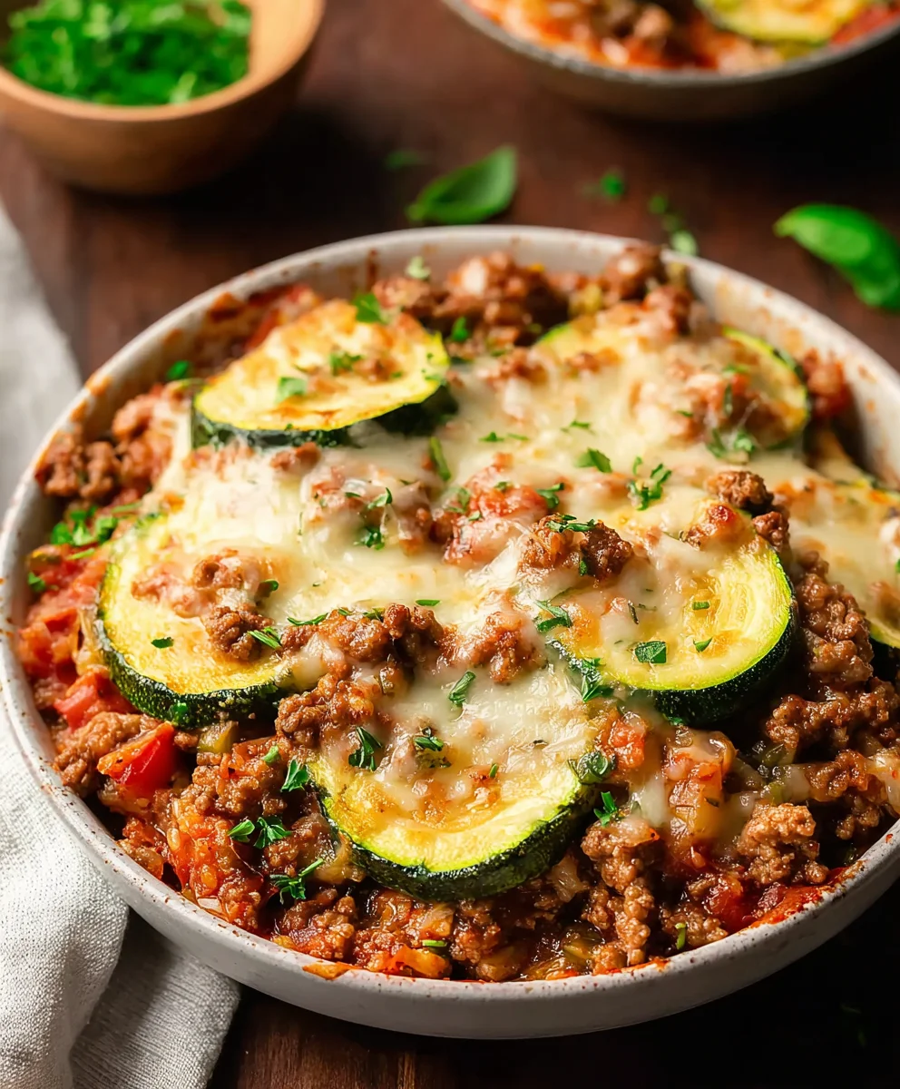 Easy Zucchini Ground Beef Casserole-Quick Dinner
