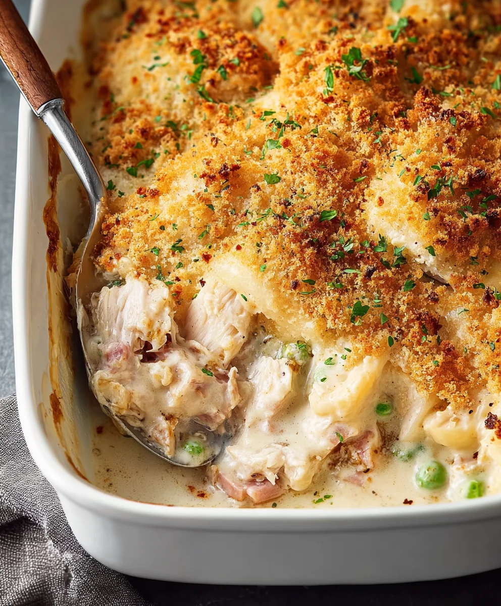 Easy Creamy Beef Cordon Bleu Casserole