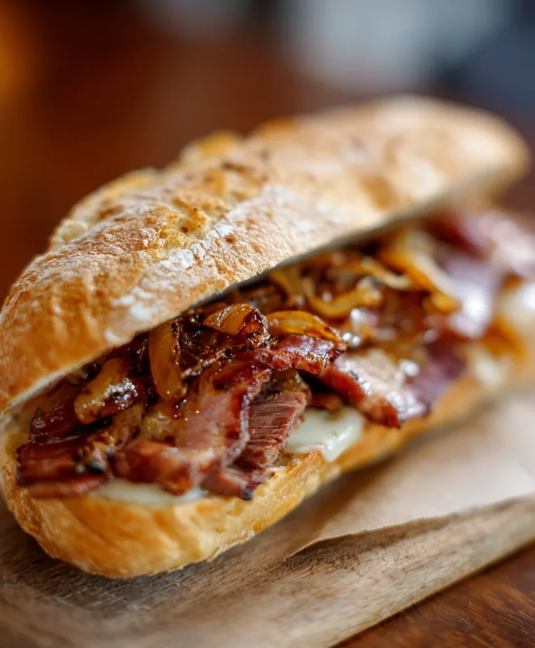 Best Beef Beef Bacon Sandwich Caramelized Onions Recipe
