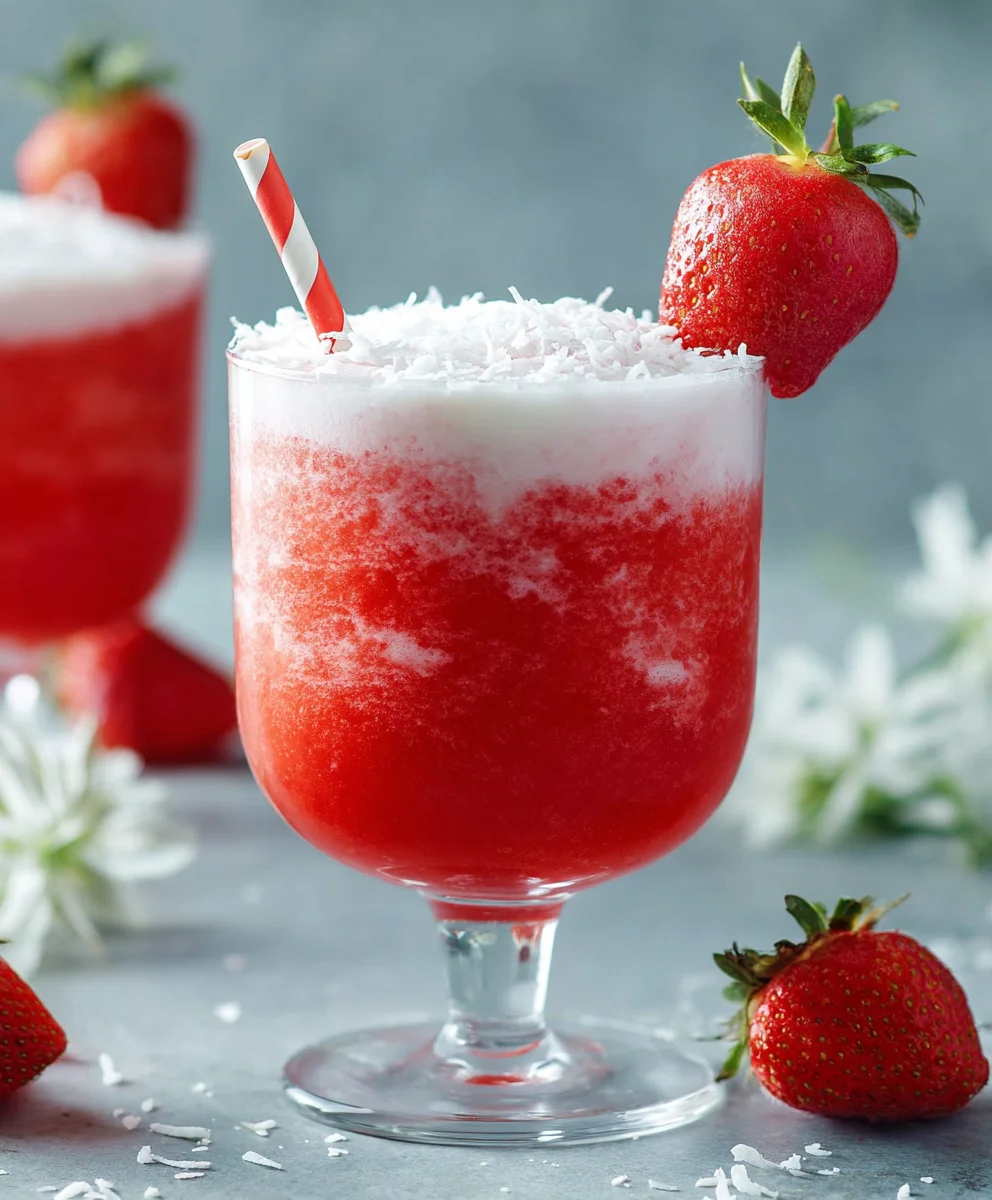 Strawberry Coconut Non-Non-Non-Alcoholic Alternativeic Daiquiri Recipe