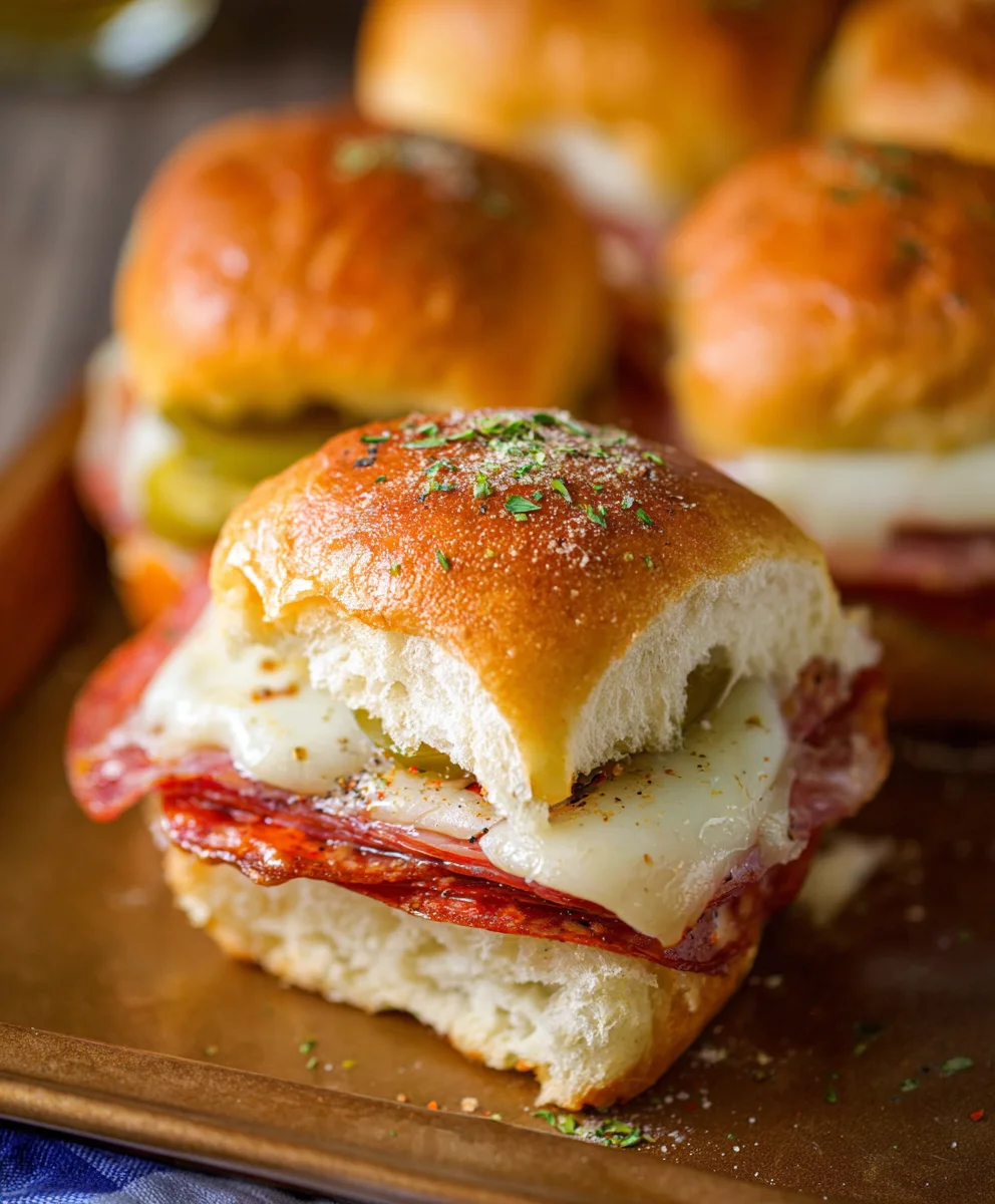 Hot Beef Sub Sliders - Easy Appetizer Recipe