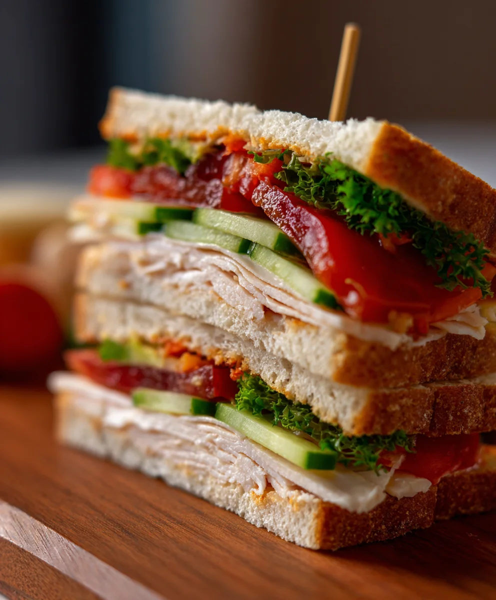 Easy Cold Chicken Sandwich-Bakery Style Lunch Box