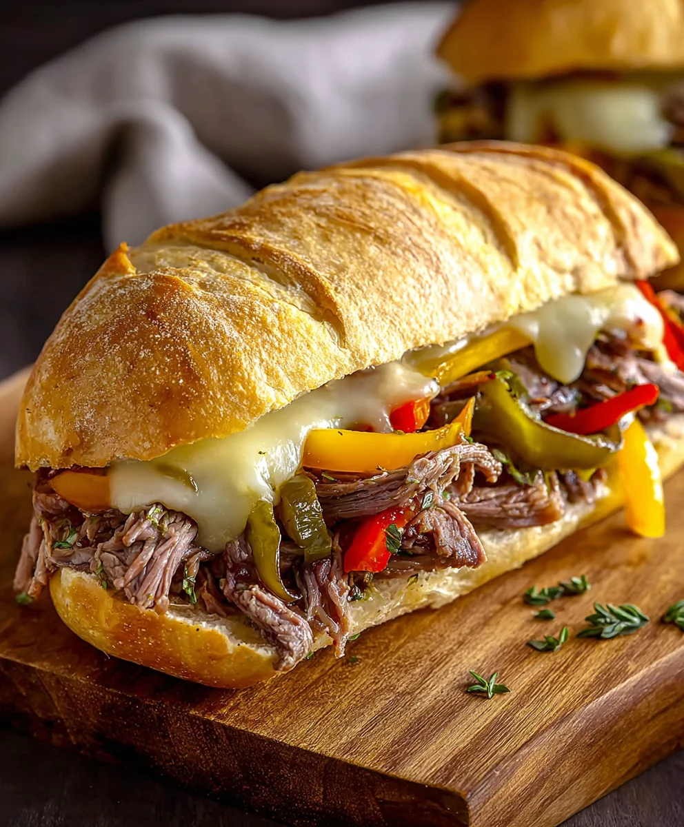 Cheesy Italian Beef Sandwiches- Easy & Delicious