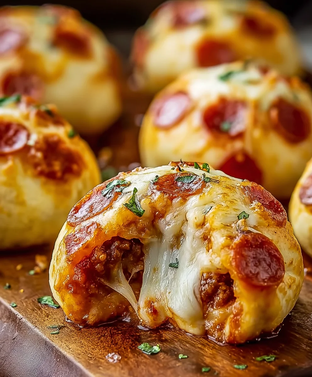 Cheesy Pizza Bombs-Easy Recipe