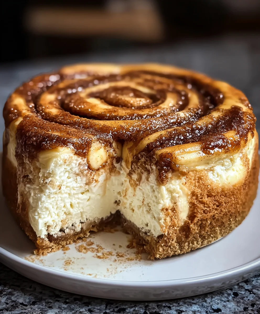 Cinnamon Roll Honeybun Cheesecake Bliss