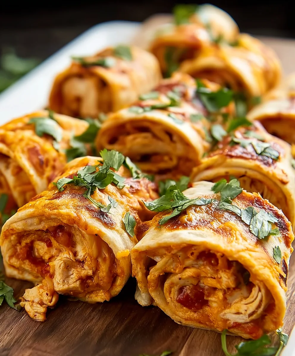 Easy Chicken Enchilada Roll Ups-Flavorful Weeknight Meal