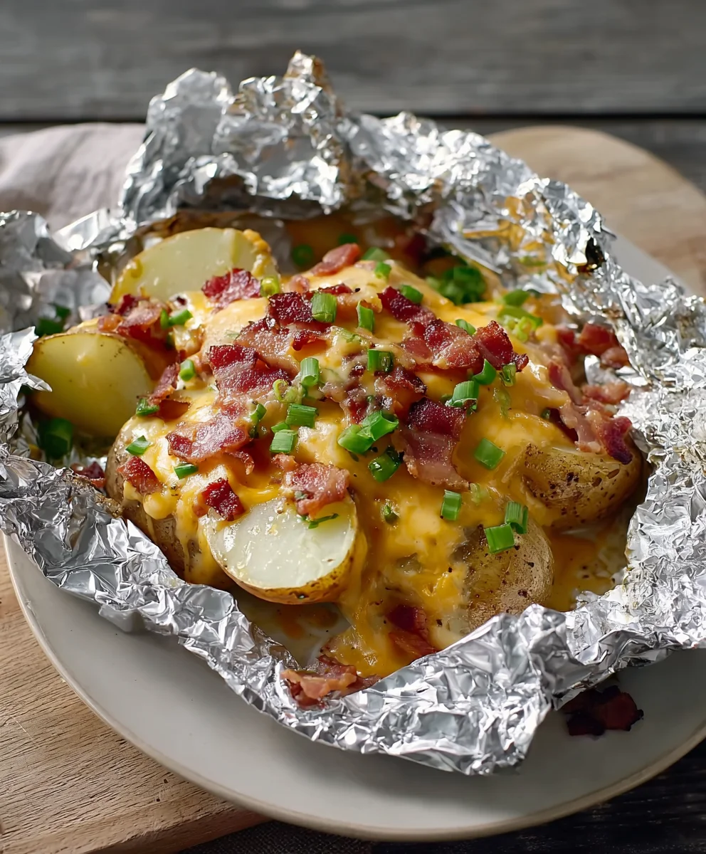 Cheesy Beef Beef Bacon Ranch Potato Foil Packs