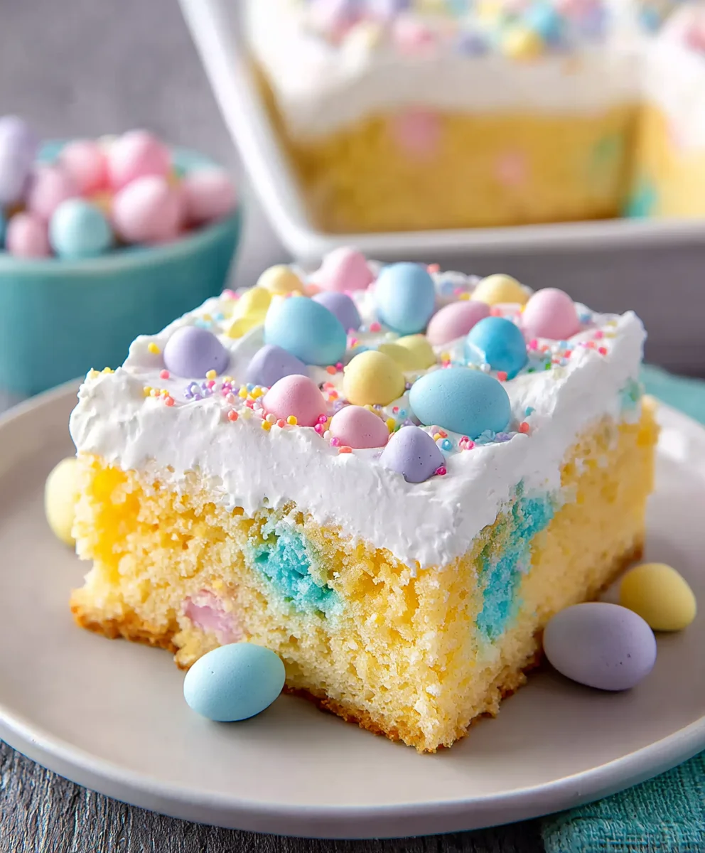 Easy Easter Poke Cake Recipe-Spring Delight