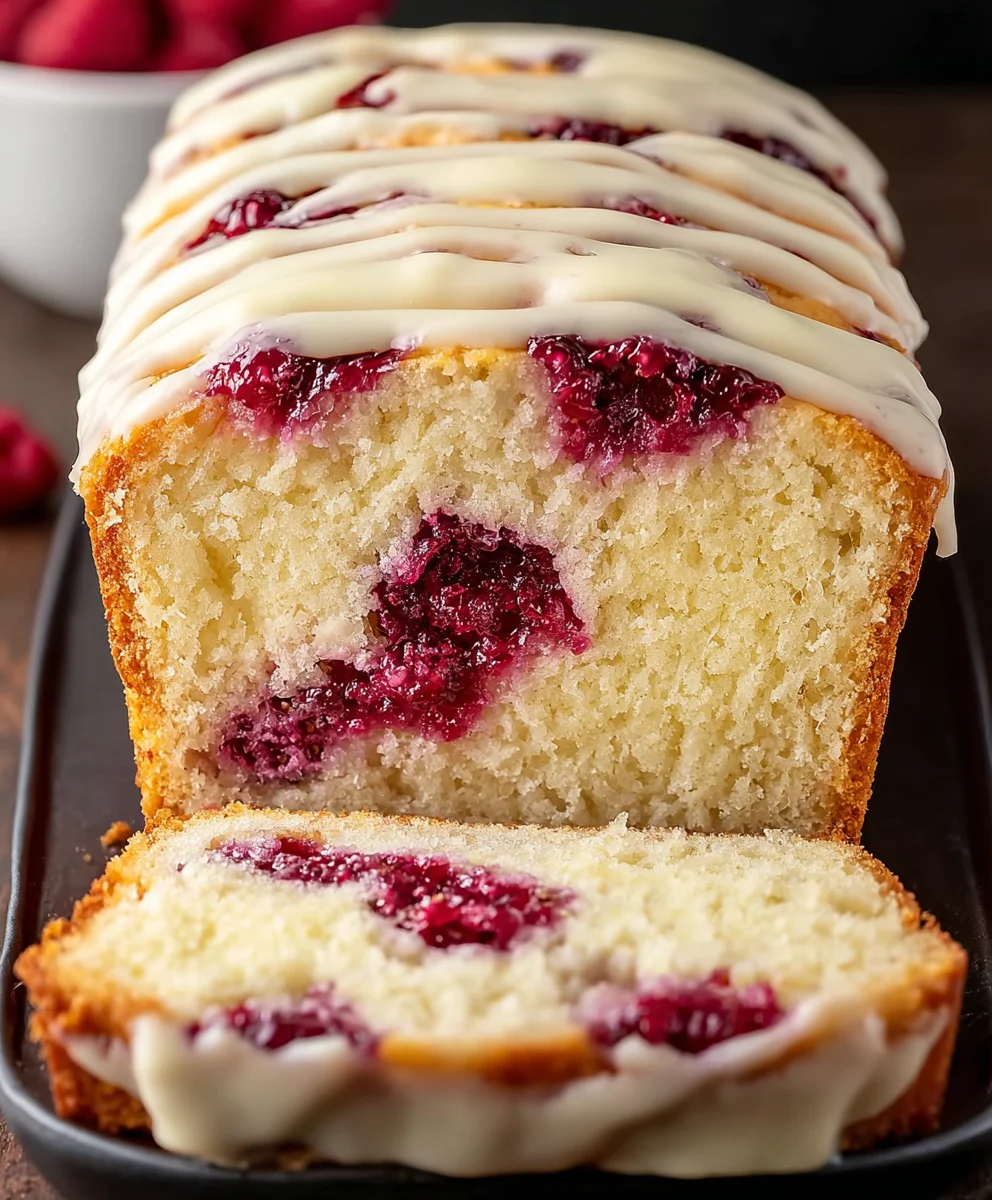 White Chocolate Raspberry Loaf Cake Recipe - Easy & Delicious