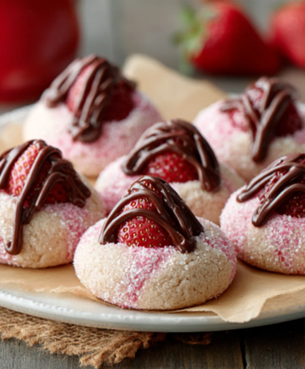 Strawberry Kiss Cookies - Easy No-Bake Treat