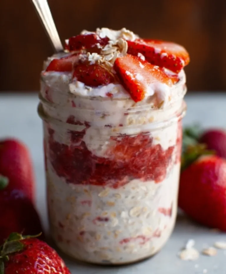 Strawberry Cheesecake Oats – Easy Overnight Recipe
