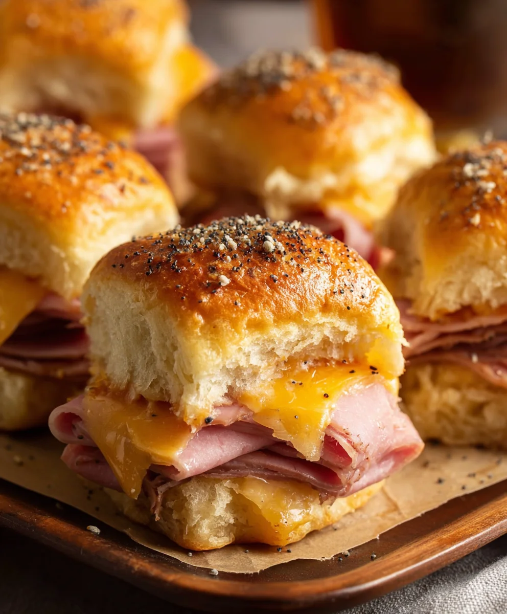 Easy Baked Beef Beef Ham Cheese Sliders Recipe