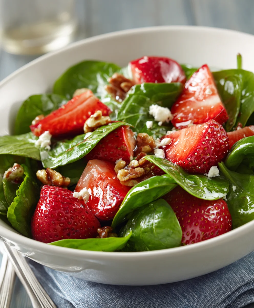 Quick Strawberry Spinach Salad Recipe