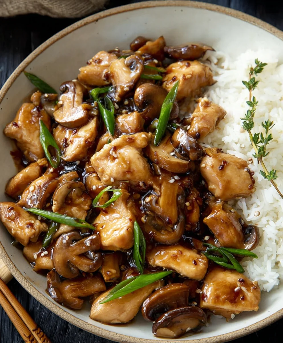 Chicken Mushroom Stir Fry - Takeout Style