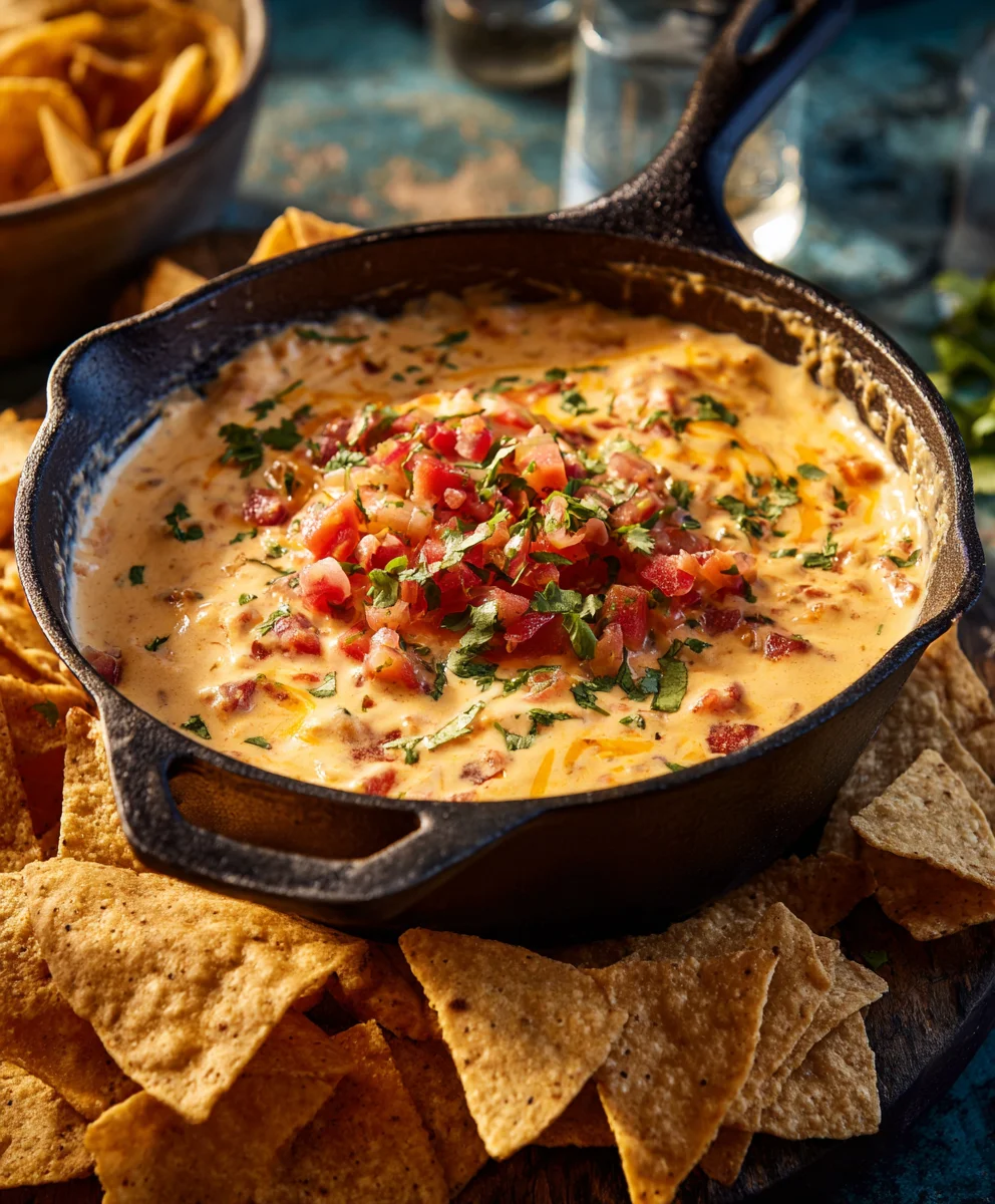 Easy Cowboy Queso Dip Recipe-Spicy Beef Sausage