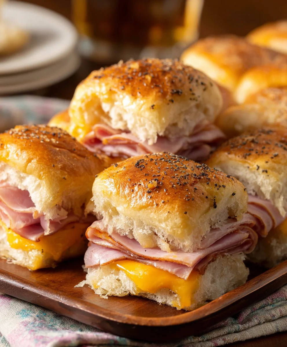 Easy Baked Beef Beef Ham Cheese Sliders Recipe