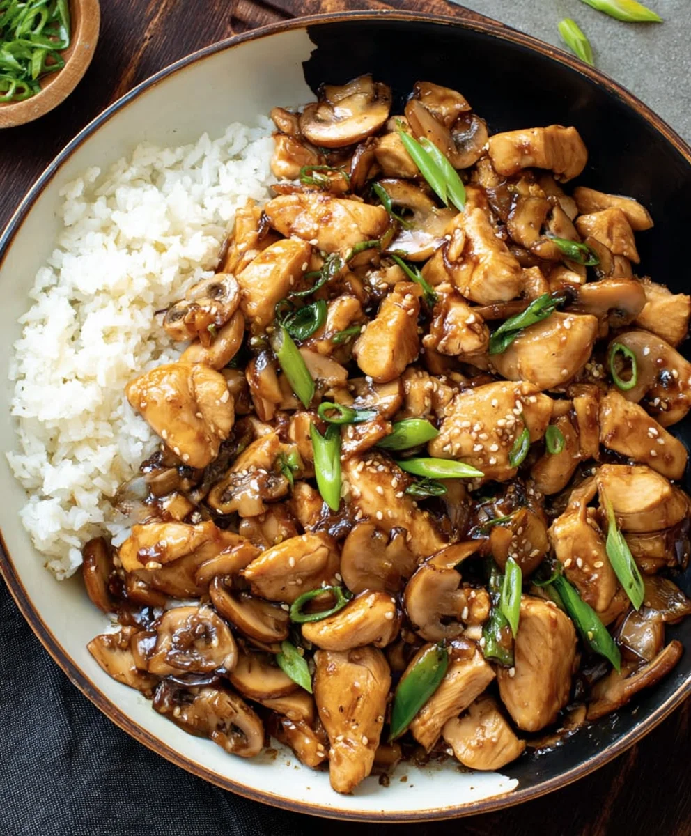 Chicken Mushroom Stir Fry - Takeout Style