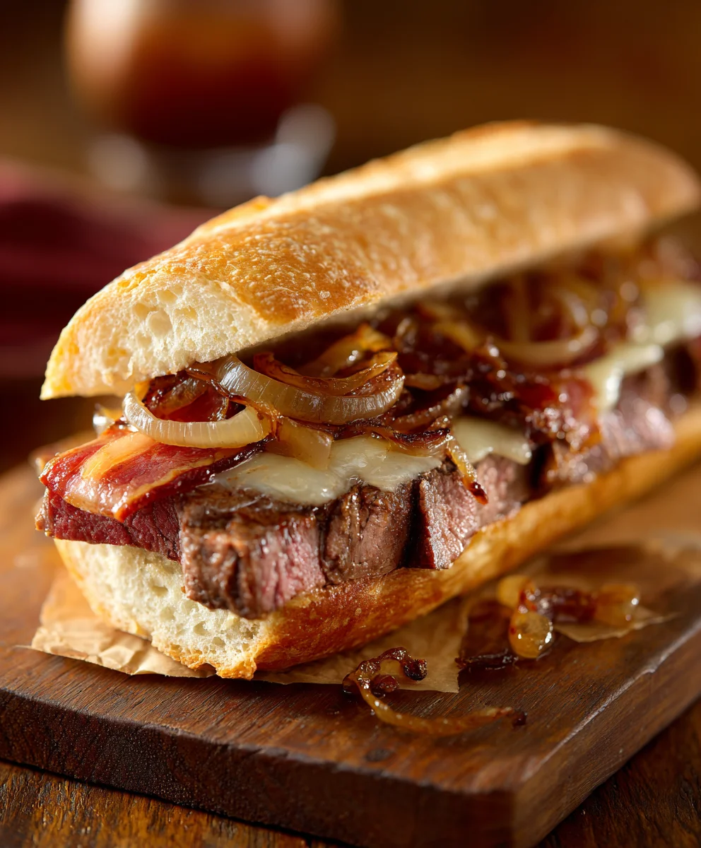 Best Beef Beef Bacon Sandwich Caramelized Onions Recipe