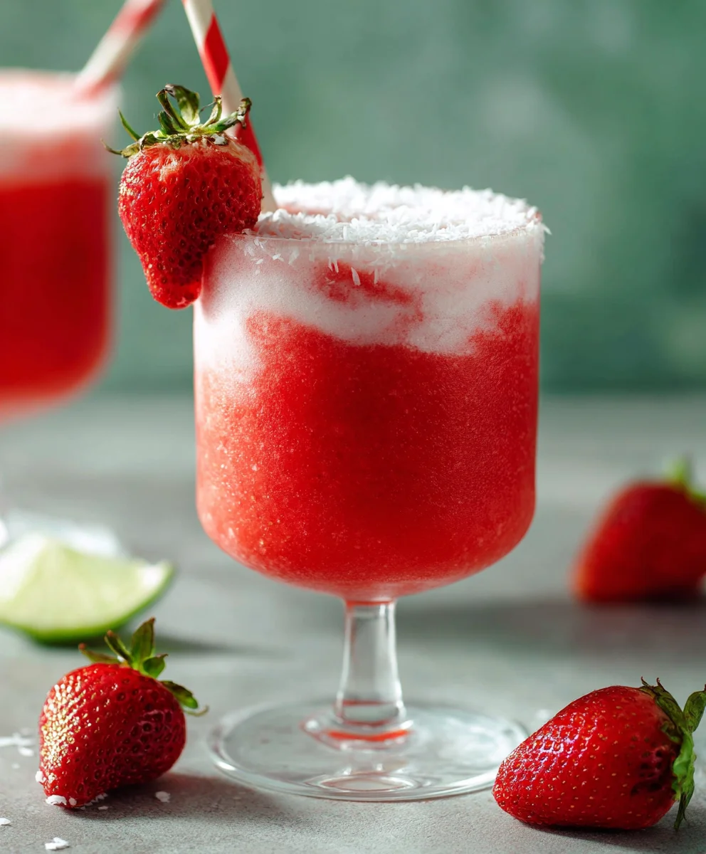 Strawberry Coconut Non-Non-Non-Alcoholic Alternativeic Daiquiri Recipe