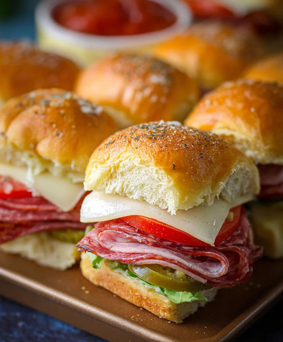Hot Beef Sub Sliders - Easy Appetizer Recipe
