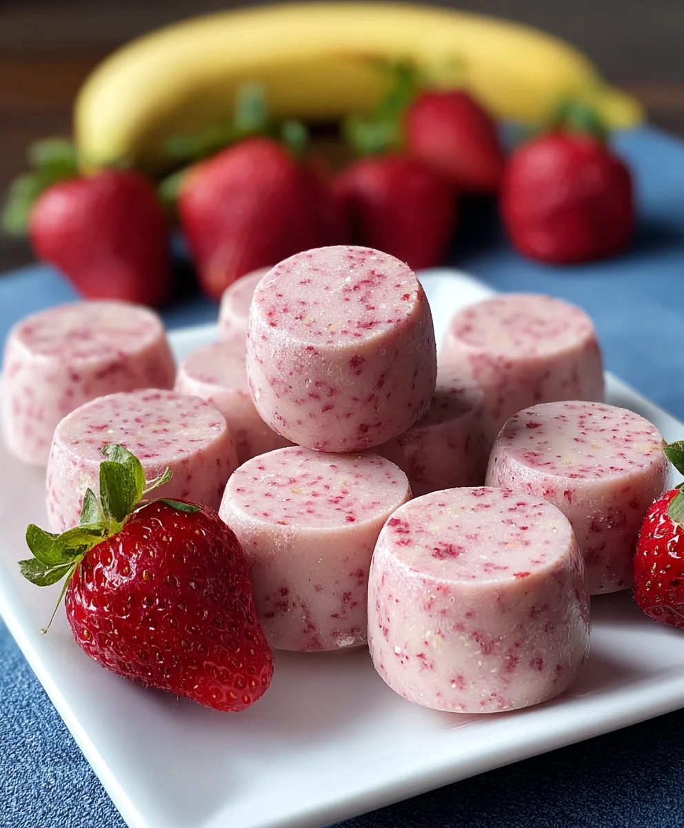 Strawberry Banana Dog Smoothie Bites-Healthy Treat