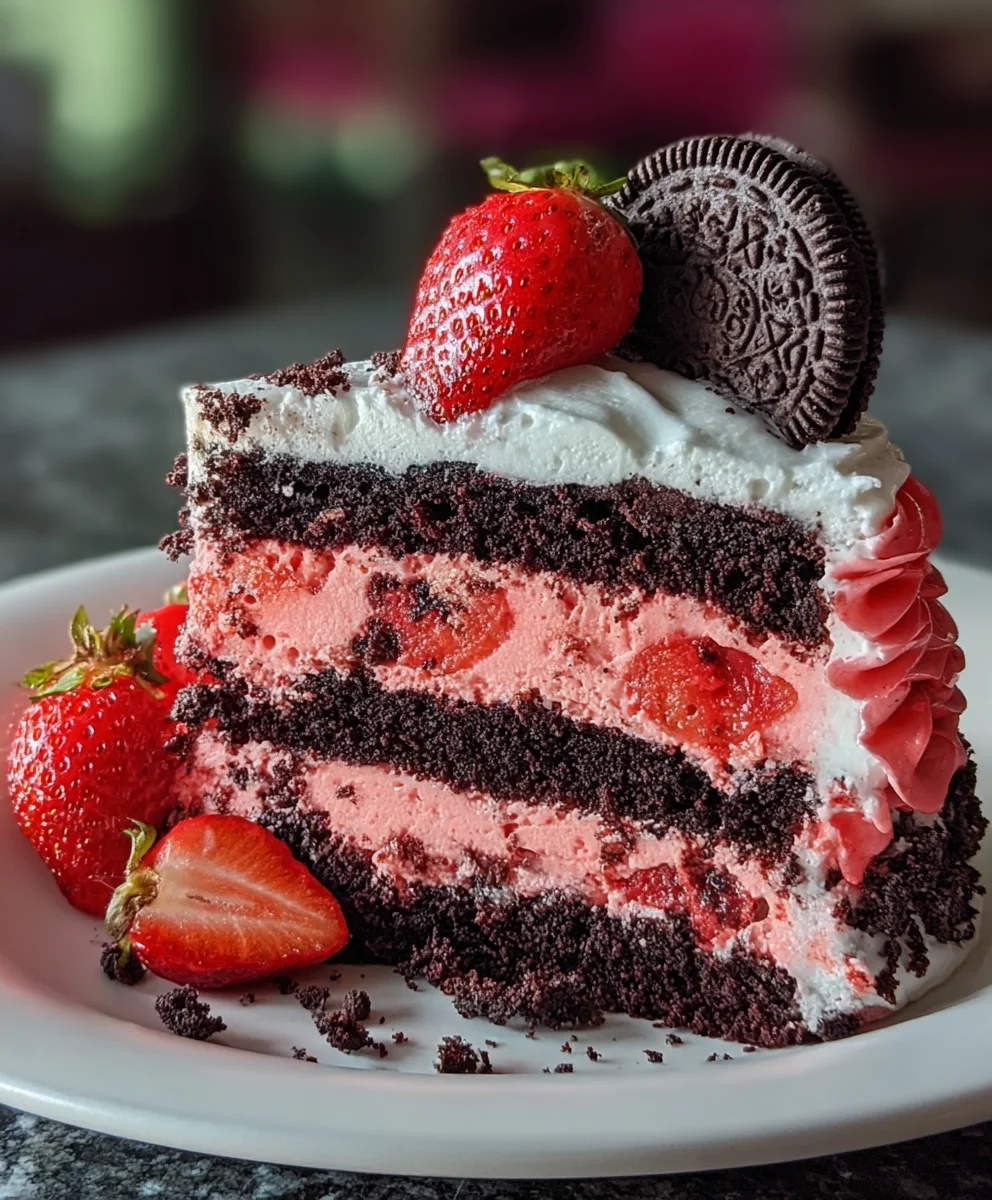 Strawberry Oreo Cake- Delicious Summer Dessert Recipe